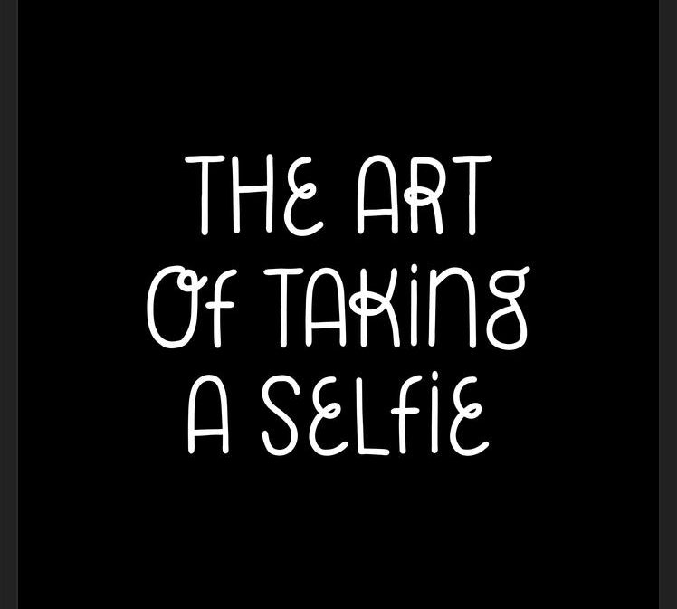 Cuadro The art of taking a Selfie Black