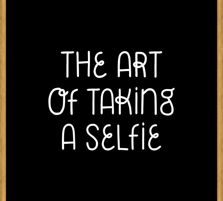 Cuadro The art of taking a Selfie Black