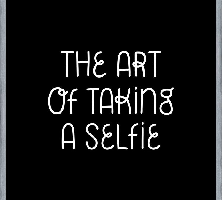 Cuadro The art of taking a Selfie Black