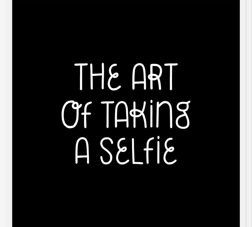 Cuadro The art of taking a Selfie Black