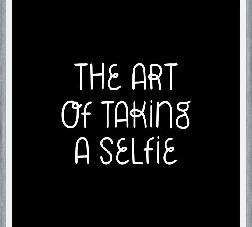 Cuadro The art of taking a Selfie Black