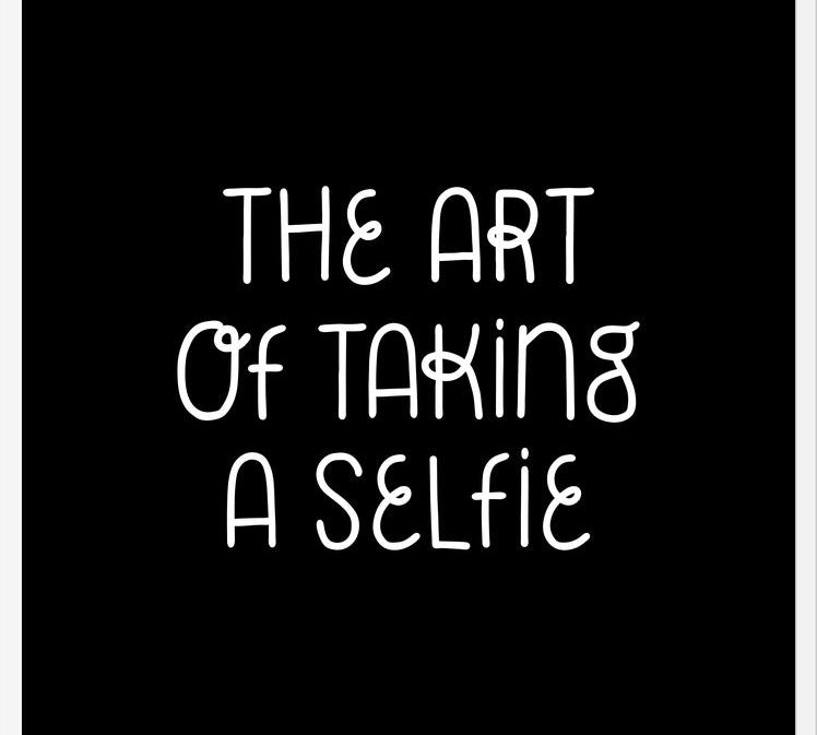 Cuadro The art of taking a Selfie Black