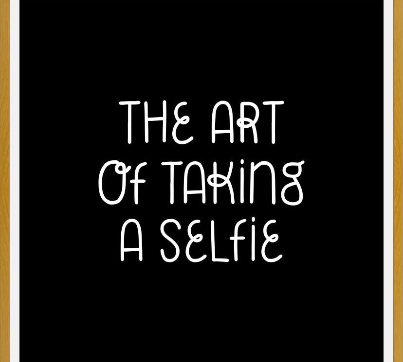 Cuadro The art of taking a Selfie Black
