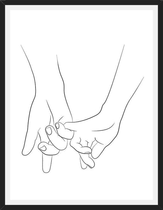 Cuadro Hands series - Pinky promise