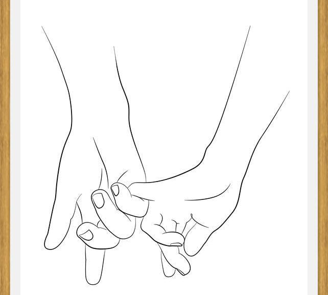 Cuadro Hands series - Pinky promise