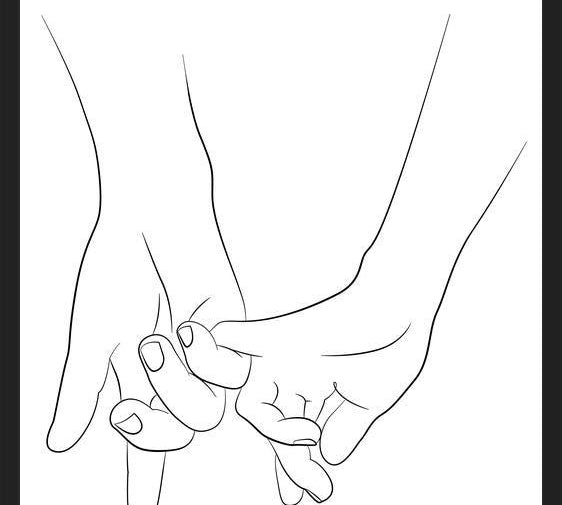 Cuadro Hands series - Pinky promise