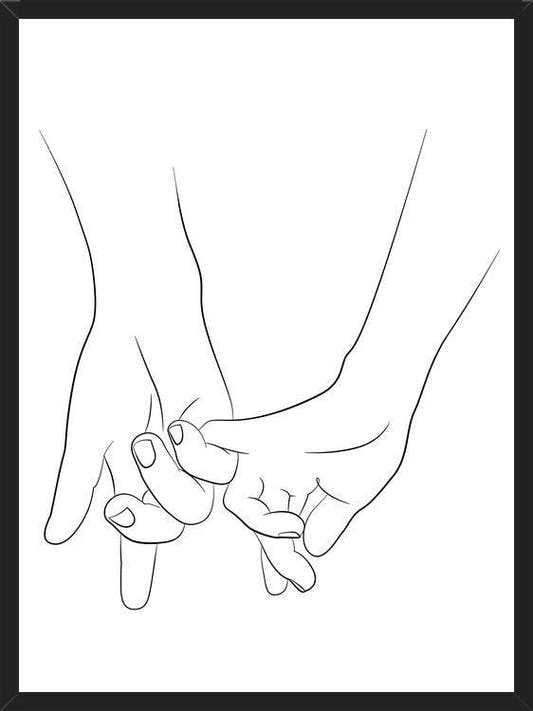 Cuadro Hands series - Pinky promise