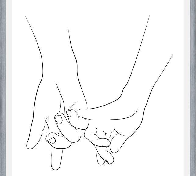 Cuadro Hands series - Pinky promise