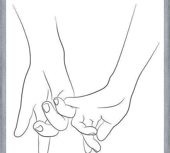 Cuadro Hands series - Pinky promise