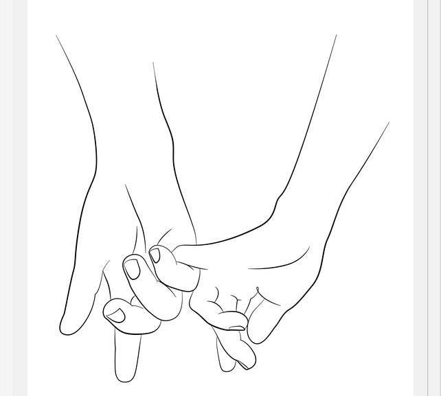 Cuadro Hands series - Pinky promise