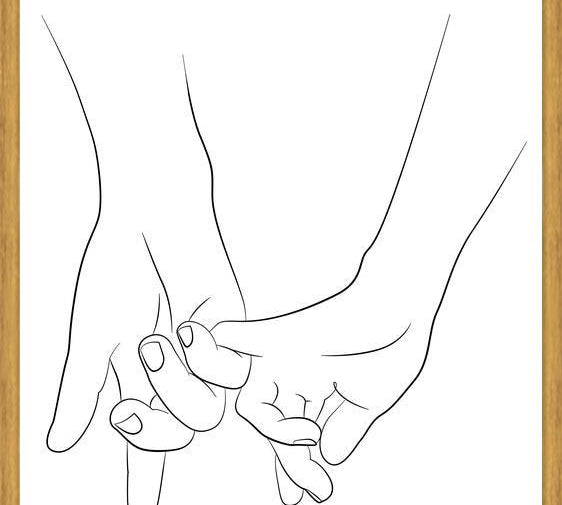 Cuadro Hands series - Pinky promise