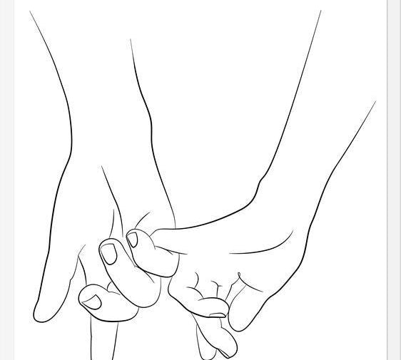 Cuadro Hands series - Pinky promise