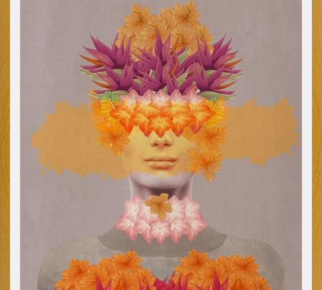 Cuadro Woman in flowers IV