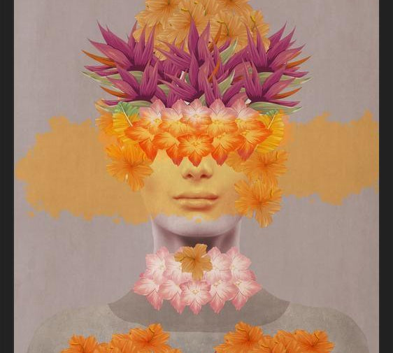 Cuadro Woman in flowers IV