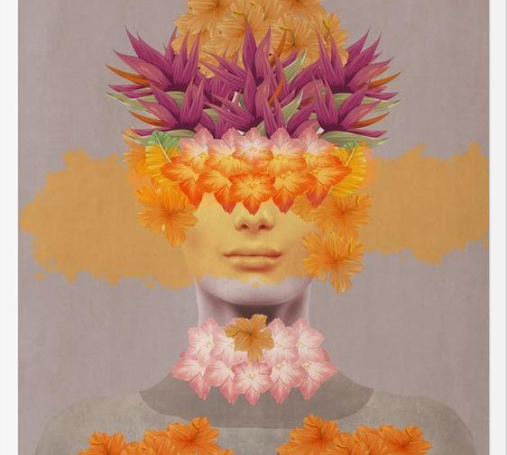 Cuadro Woman in flowers IV