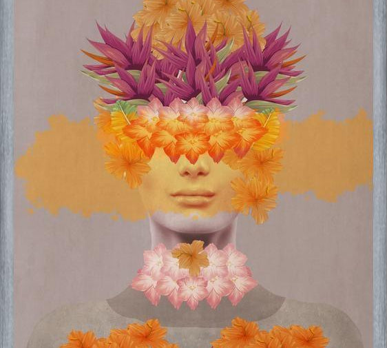 Cuadro Woman in flowers IV