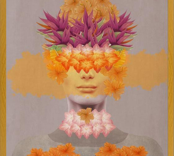 Cuadro Woman in flowers IV