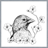 Cuadro Pajarito con flores