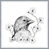 Cuadro Pajarito con flores