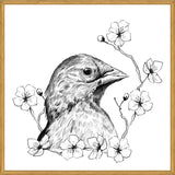 Cuadro Pajarito con flores