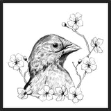 Cuadro Pajarito con flores