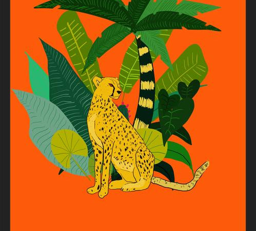 Cuadro Chita en la selva