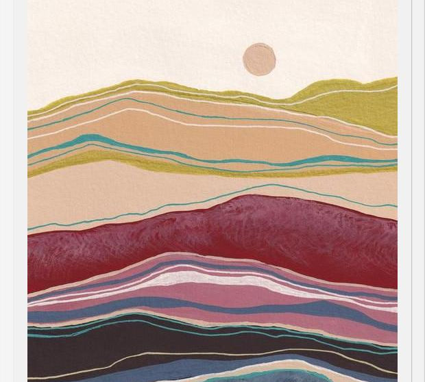 Cuadro Retro rainbow landscape 2