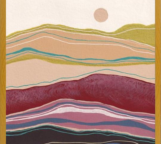 Cuadro Retro rainbow landscape 2