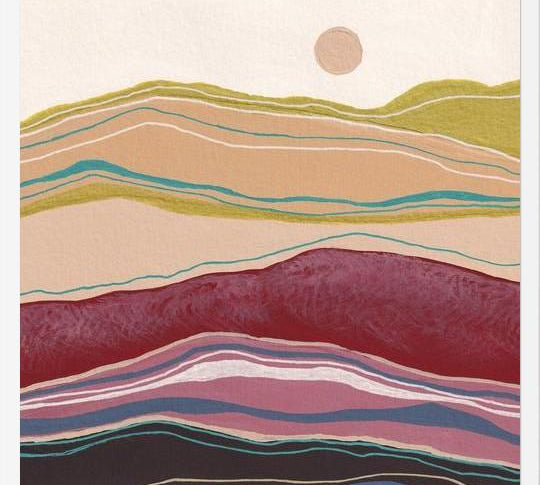 Cuadro Retro rainbow landscape 2