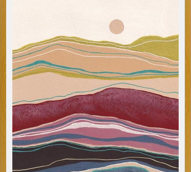 Cuadro Retro rainbow landscape 2