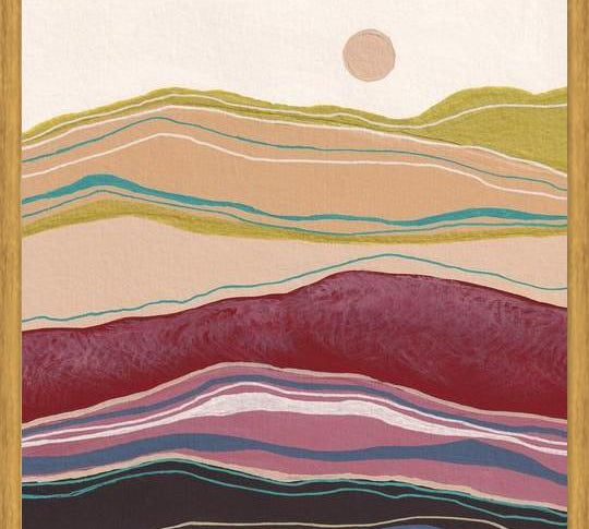 Cuadro Retro rainbow landscape 2