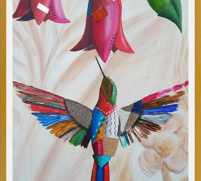 Cuadro El colibrí y el copihue