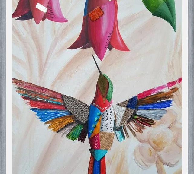 Cuadro El colibrí y el copihue