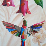 Canvas El colibrí y el copihue