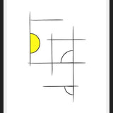Cuadro Minimalíneas Amarillo