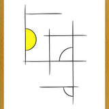 Cuadro Minimalíneas Amarillo