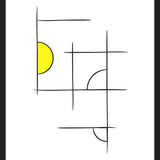 Cuadro Minimalíneas Amarillo