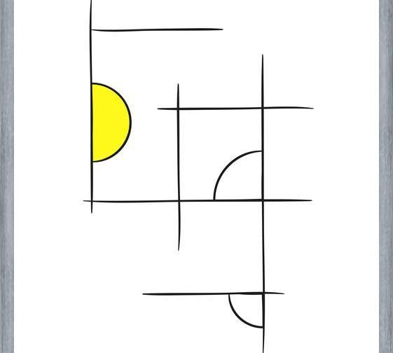 Cuadro Minimalíneas Amarillo