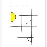 Cuadro Minimalíneas Amarillo