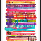 Cuadro Watercolor Irregular Boho Colorful Lines