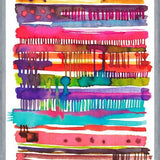 Cuadro Watercolor Irregular Boho Colorful Lines