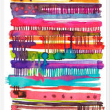 Cuadro Watercolor Irregular Boho Colorful Lines