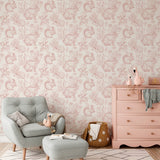 Papel Mural Dulce Bosque Rosado