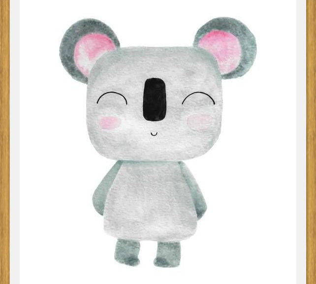 Cuadro Koala en acuarela