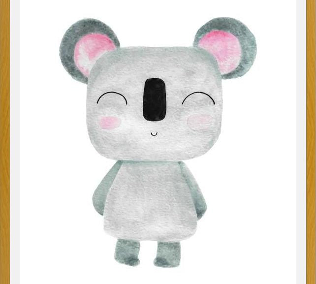 Cuadro Koala en acuarela