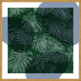 Cuadro Tropical Leaves Blue