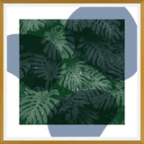 Cuadro Tropical Leaves Blue