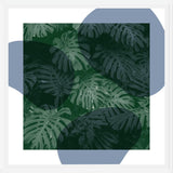 Cuadro Tropical Leaves Blue