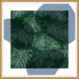 Cuadro Tropical Leaves Blue