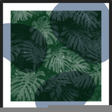 Cuadro Tropical Leaves Blue